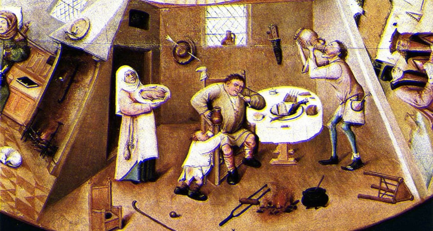 [Foto: Representación de la gula en la ‘Mesa de los pecados capitales’ (1500), de El Bosco. Museo del Pardo/Wikimedia Commons, CC BY