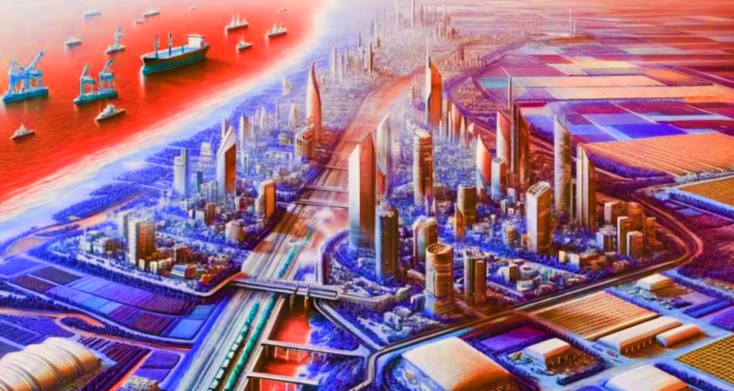 [Foto: La visión del Fondo para la Reconstitución, la Aceleración Económica y la Transformación de Gaza (Gran Fondo).

