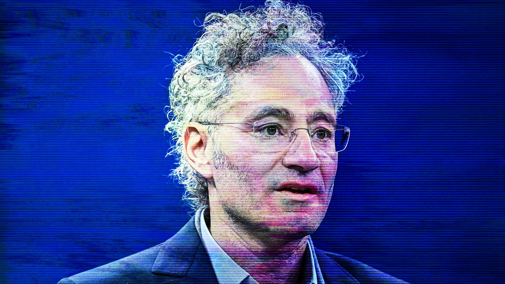 Alex Karp, Palantir CEO. [Imágenes: Fabrice Coffrini/AFP via Getty Images, Adobe Stock]