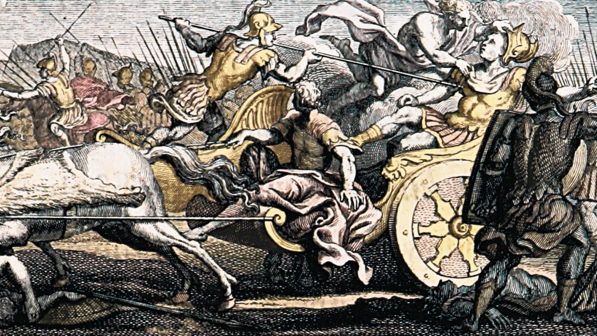[Imagen: La muerte de Patroclo – Ilustración de la página 265 de ‘La Ilíada de Homero. Traducida por el Sr. Pope]
