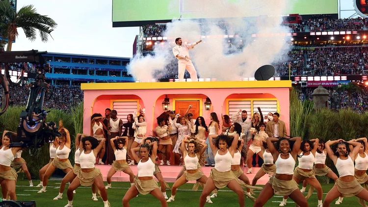 La Casita formó parte del espectáculo de medio tiempo de Bad Bunny en el Super Bowl en febrero de 2026. [Foto: Kevin Mazur/Getty Images para Roc Nation]
