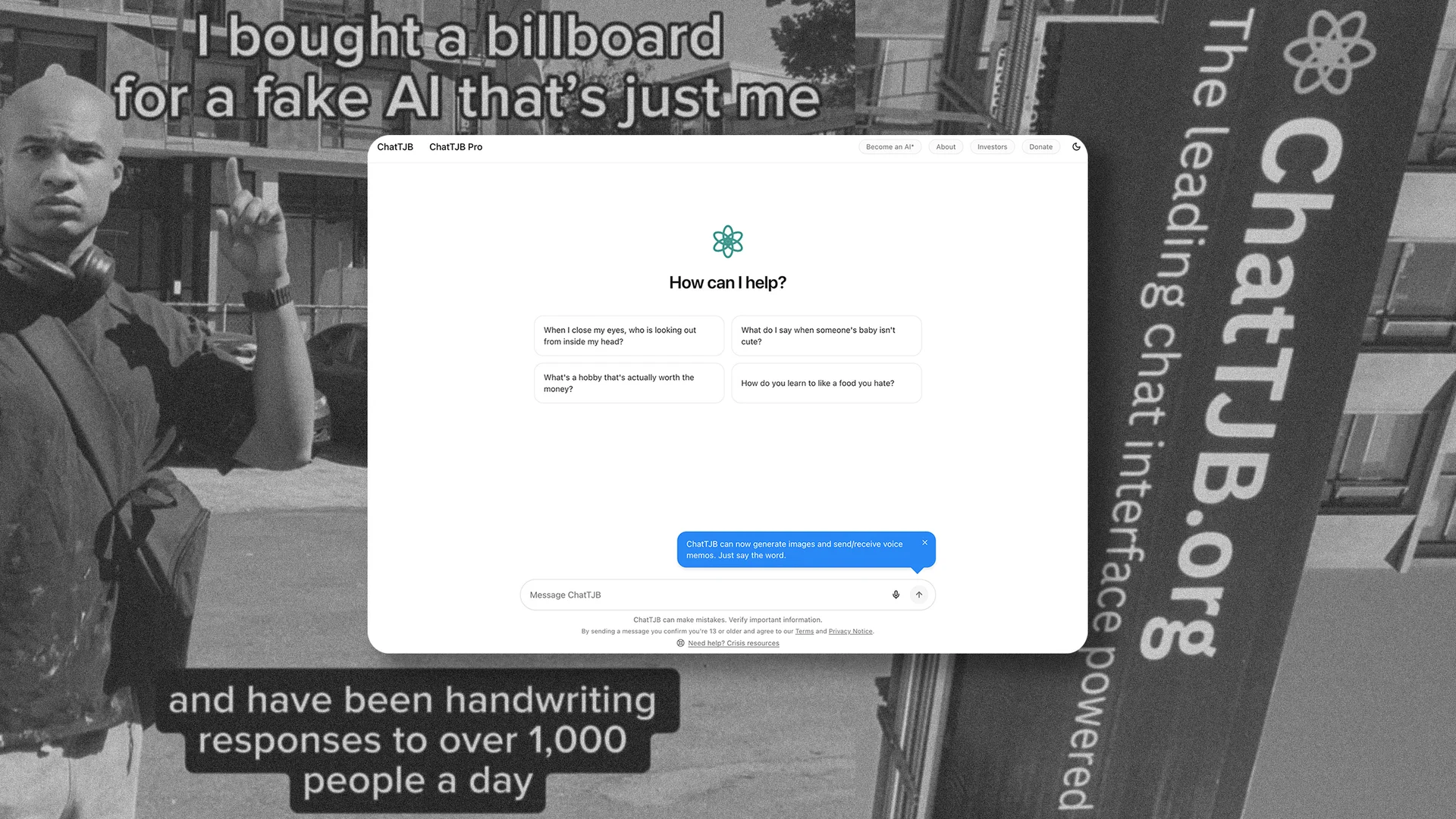 [Screenshots: ChatTJB.org]

