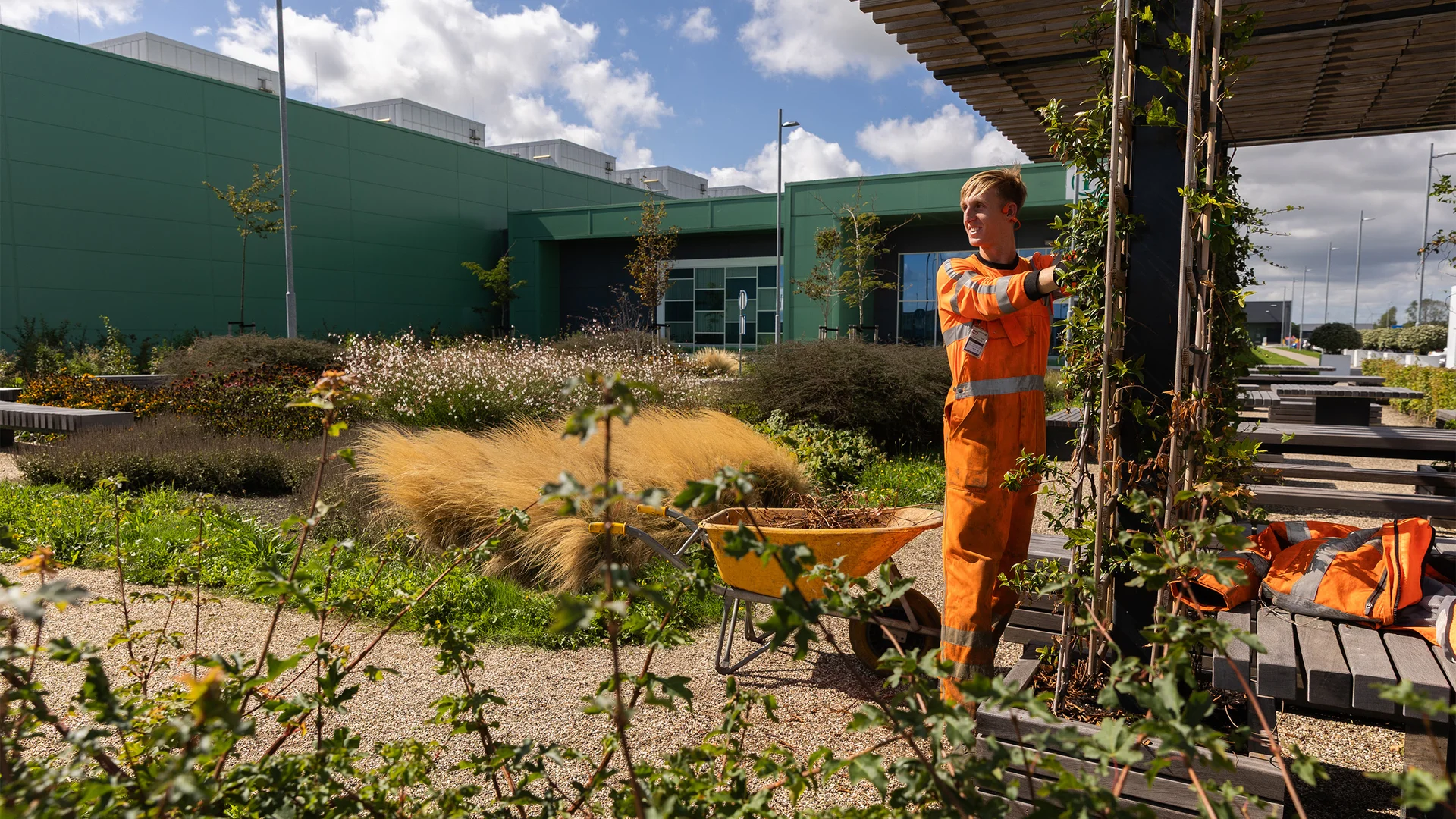 Proyecto piloto de biomímesis de Microsoft en un centro de datos cerca de Middenmeer, Holanda Septentrional [Foto: Britt Laske/Cortesía de Microsoft]

