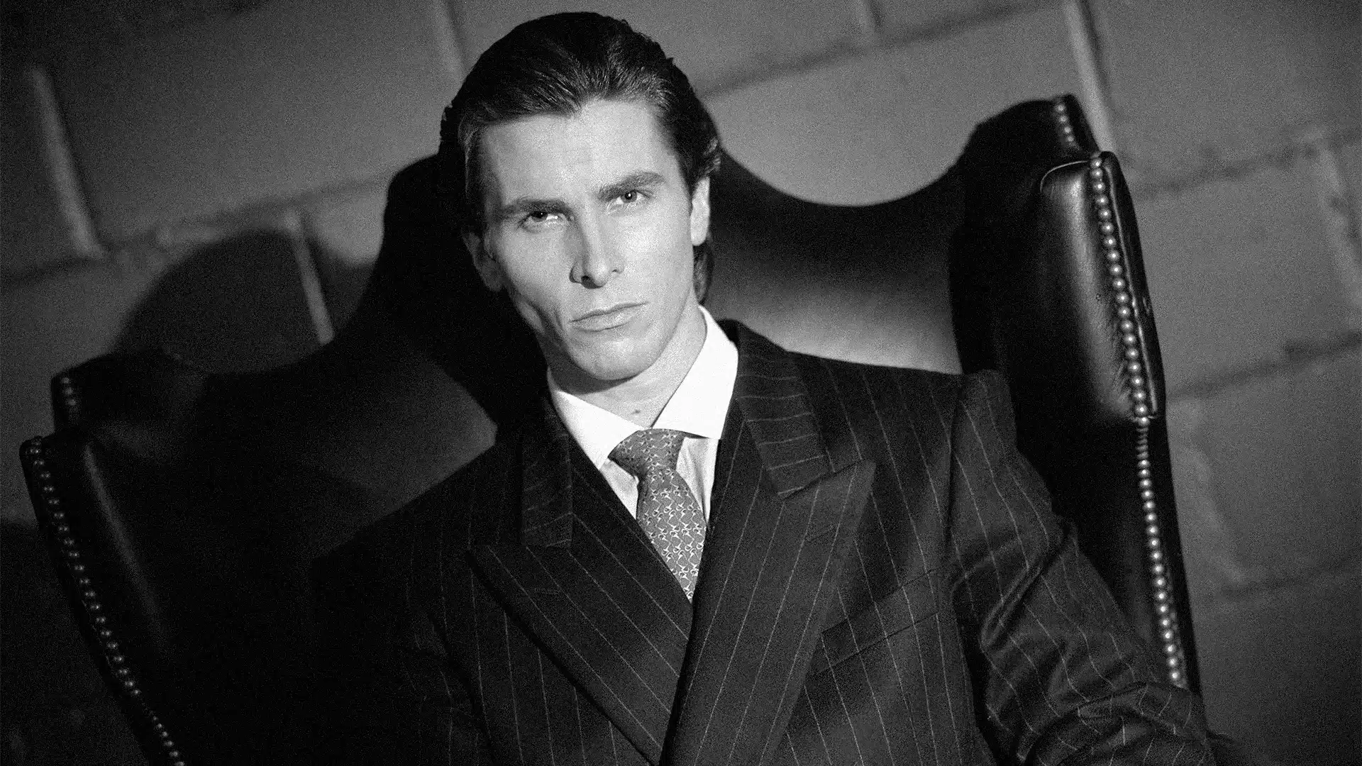 Christian Bale en el set de American Psycho en 1999. [Foto: Getty Images]

